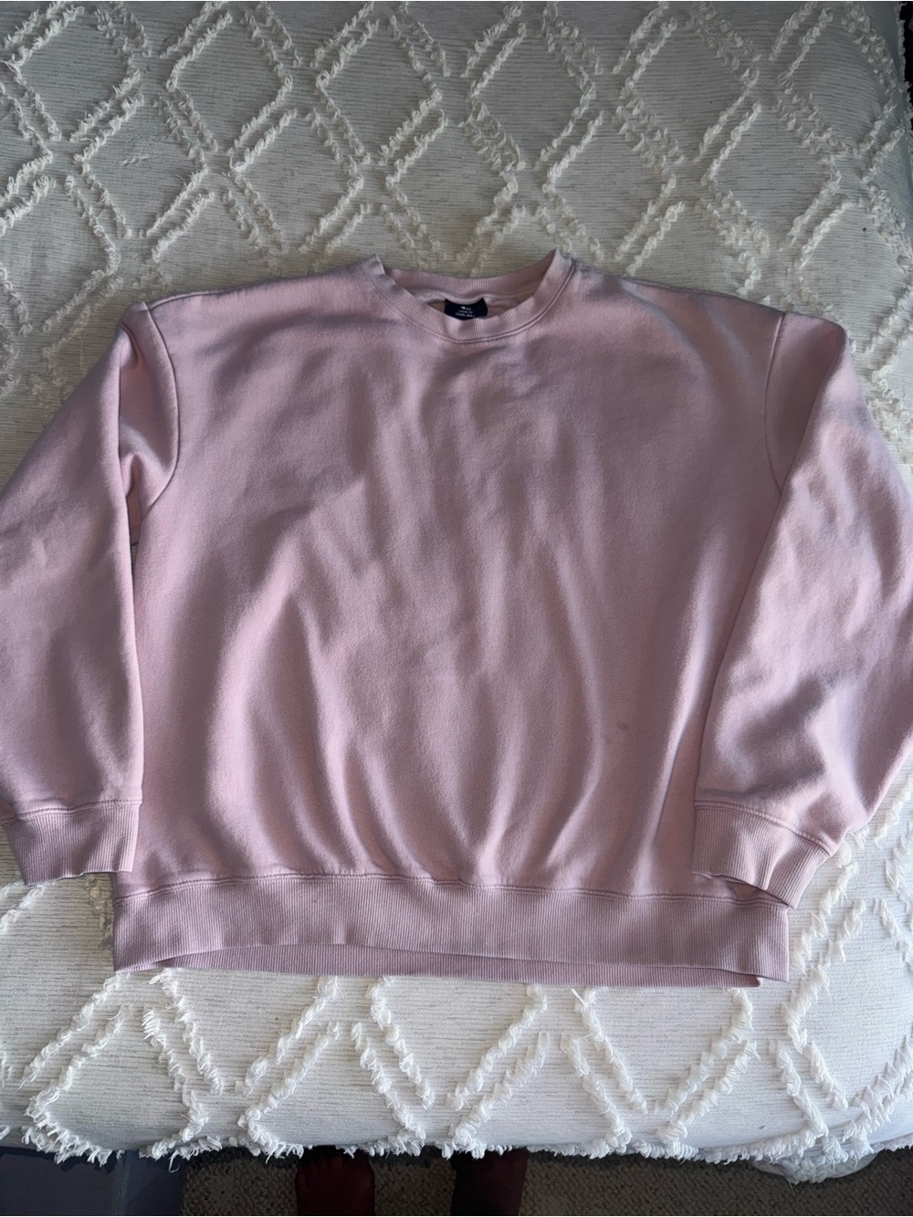 H&M Dusty Pink Oversized Loose Fit Crewneck Sweatshirt – Large
